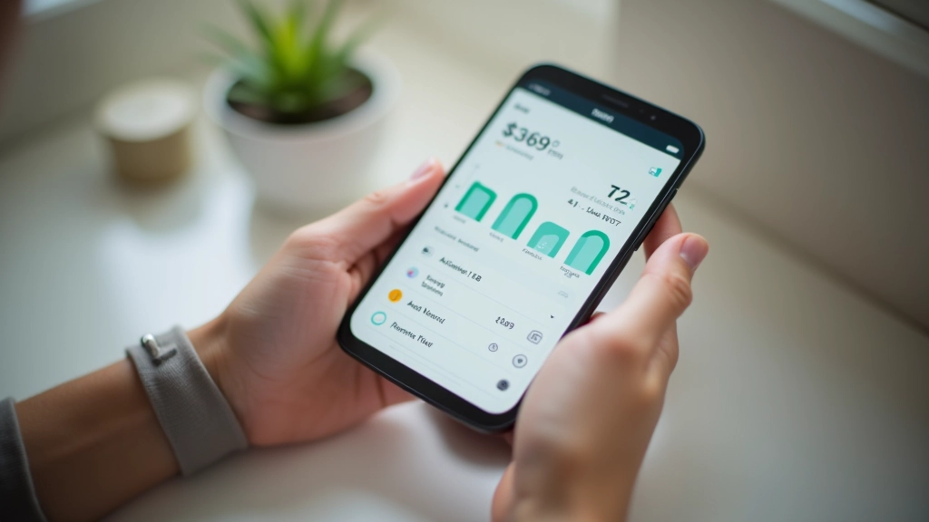 User actively managing personal finances with smart budgeting app on smartphone